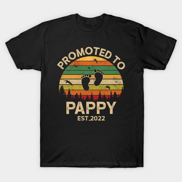 Promoted To Pappy Est 2022 Pregnancy Announcement Vintage T-Shirt by Michelin